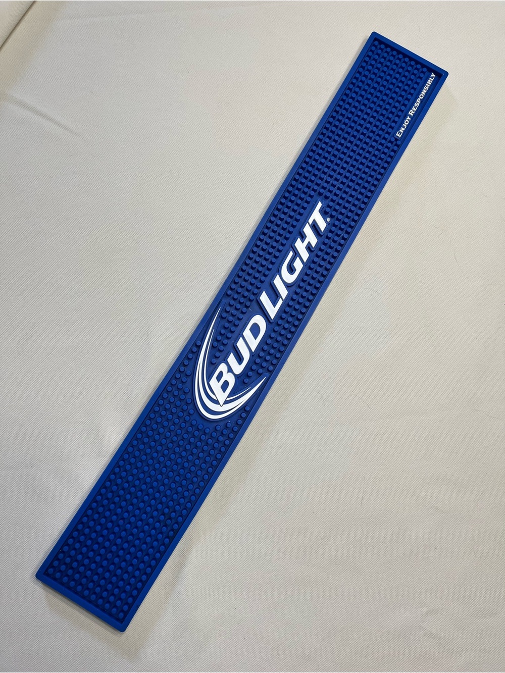 Bud Light Blue Rubber Bar Rail Mat